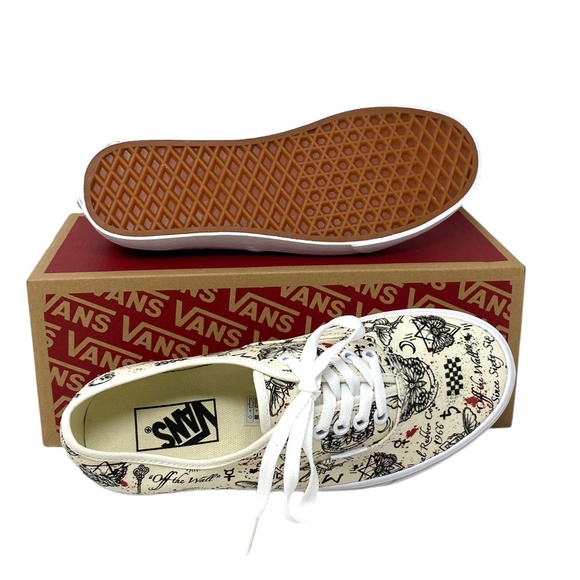 VANS Authentic Shoes Women Size Beige Canvas Low Top Sneakers Skate VN0A5KS9KIG - Picture 3 of 10